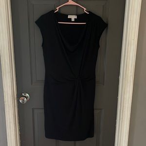 Black MIDI MK scoop neck Dress